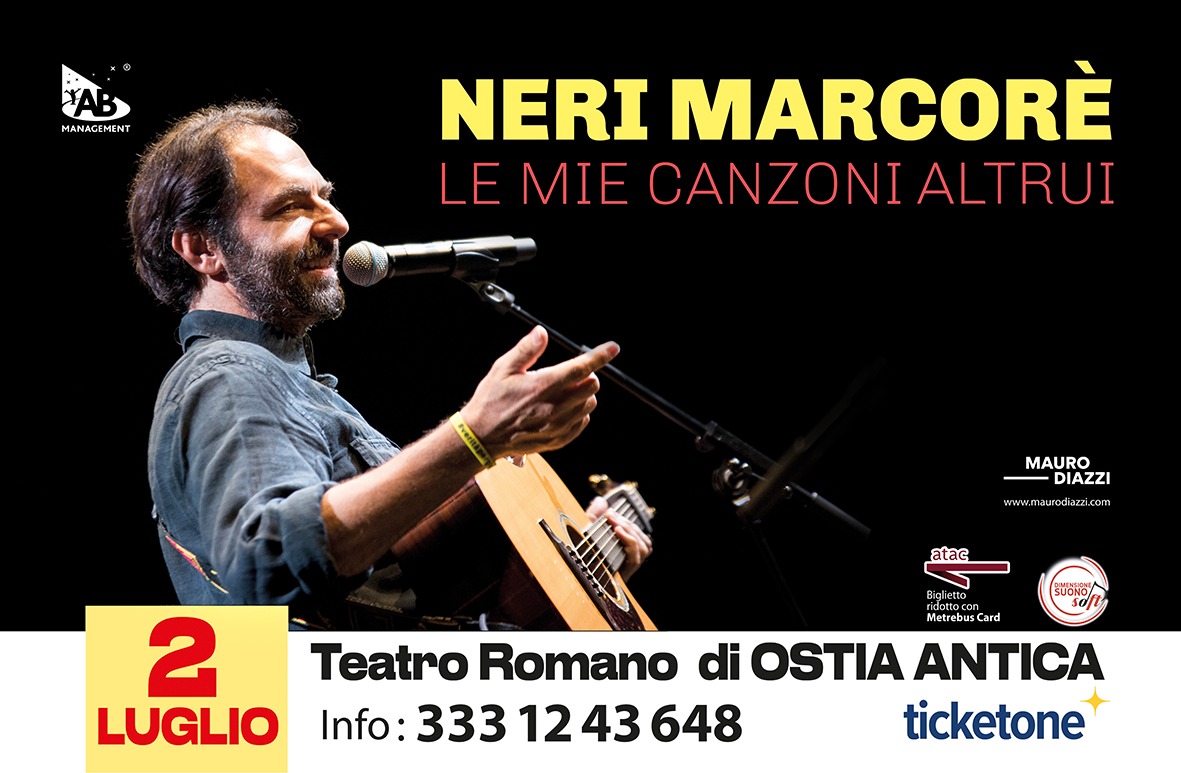 Neri Marcorè al Teatro Romano di Ostia Antica sabato 2 luglio 2022