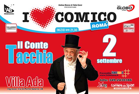 Il Conte Tacchia - I Love Comico mercoledì 2 settembre 2015