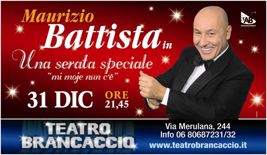 Capodanno 2013 con Maurizio Battista al Teatro Brancaccio lunedì 31 dicembre 2012